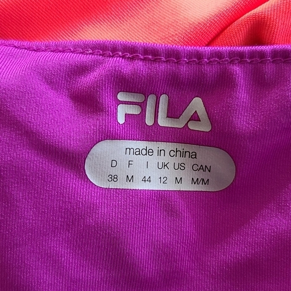 Fila Active Tank Reflective Size Medium Pink Orang - Picture 2 of 5